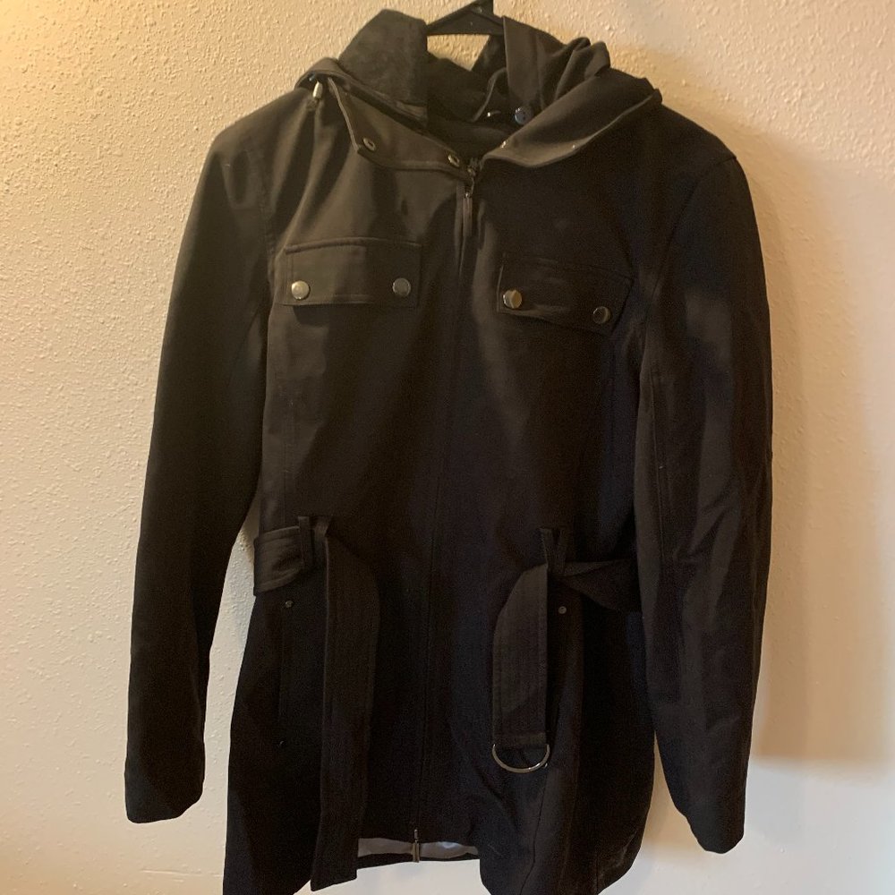 Metro Kristen Black Black Zip-up Coat